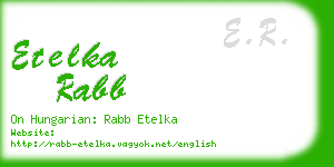 etelka rabb business card